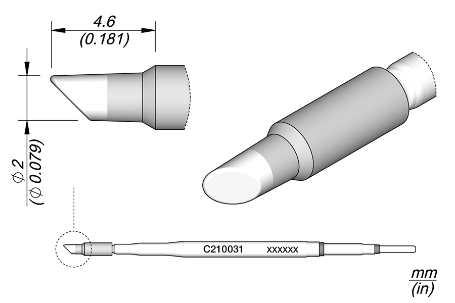 C210031 - Bevel Cartridge Ø 2